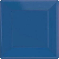 Paper Plates 17cm Square 20CT  - Bright Royal Blue  - Pack of 20