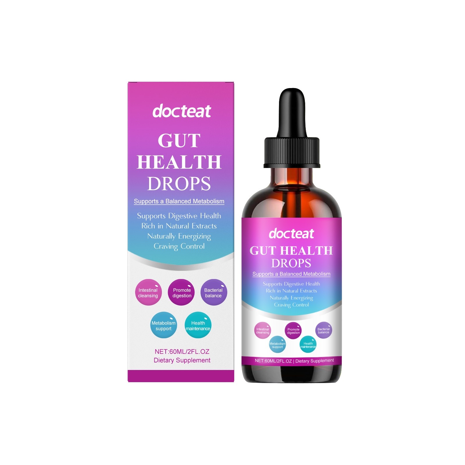 Docteat Gut Health Drops  Daily Digestive & Metabolism Support
