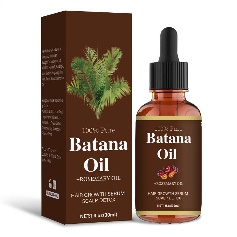 100% Pure Batana Oil + Rosemary Oil  Hair Growth Serum and Scalp Detox