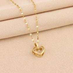 Double-layer Smart Love Pendant Titanium Steel