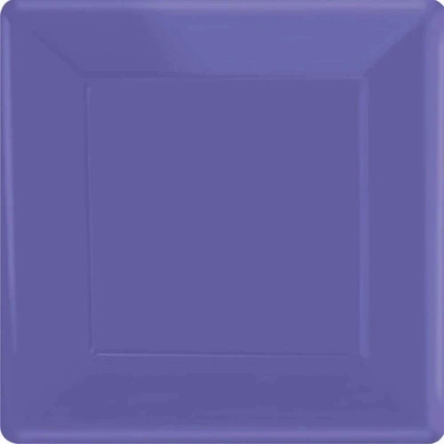 Paper Plates Square New Purple - 17cm - Pack of (20)