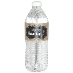 Kraft Paper Water Bottle Labels - Pack of 24