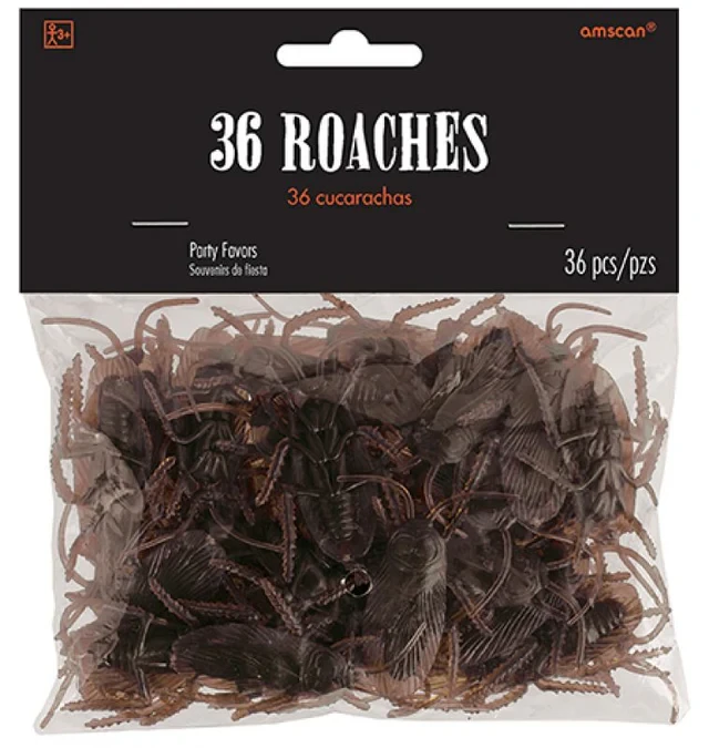 Cockroaches Favors Plastic (Pack of 36)