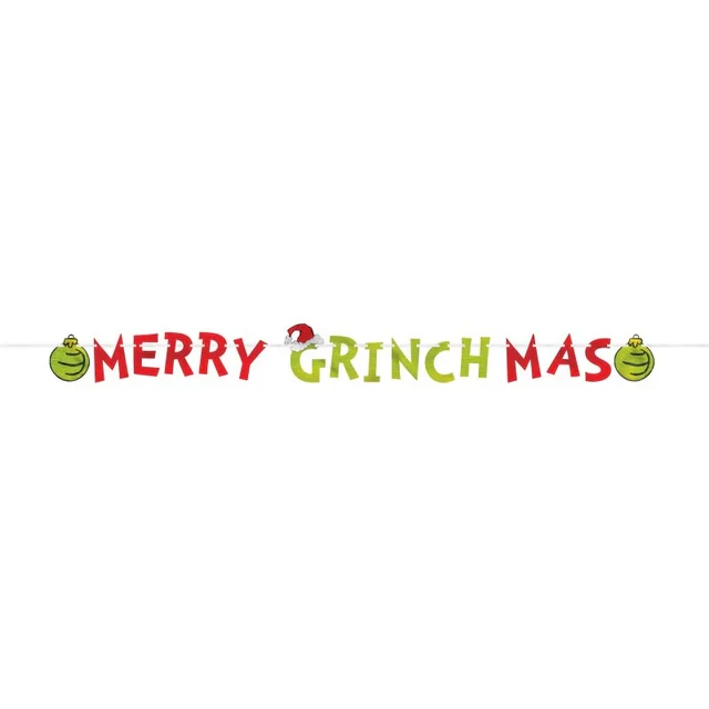 Foil Letter Banner - The Grinch Merry Grinchmas (3.65m)