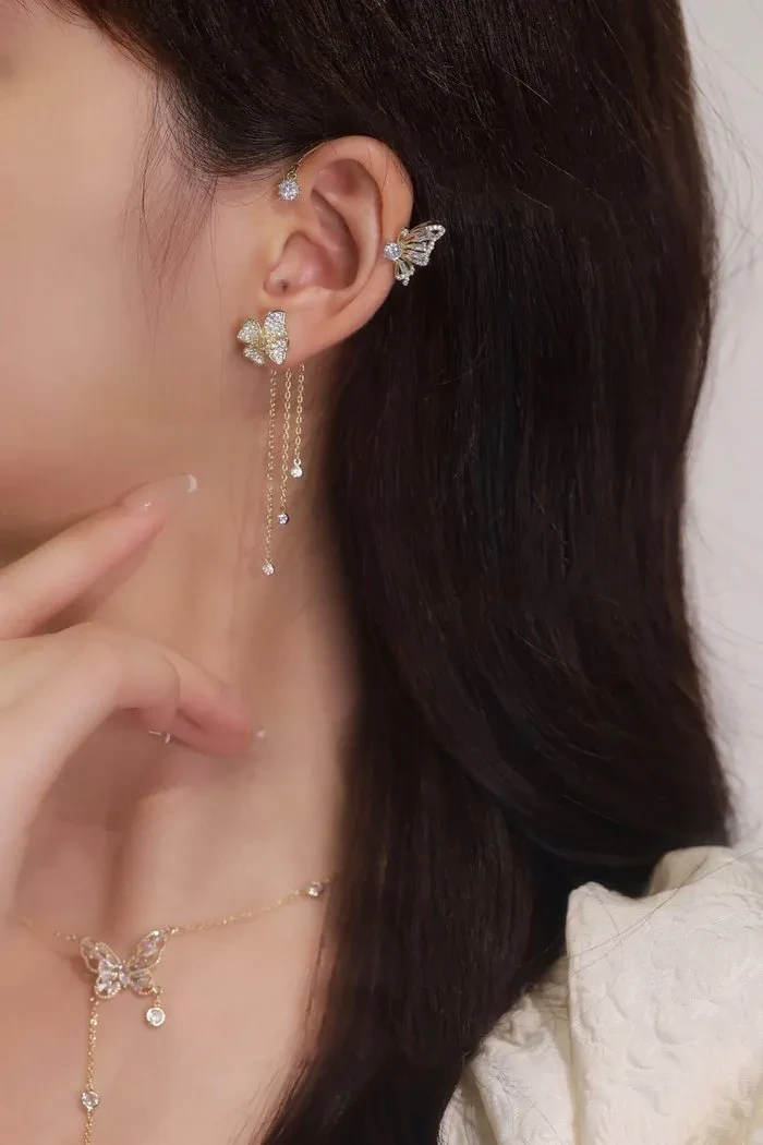 ✨Butterfly tassel style earrings