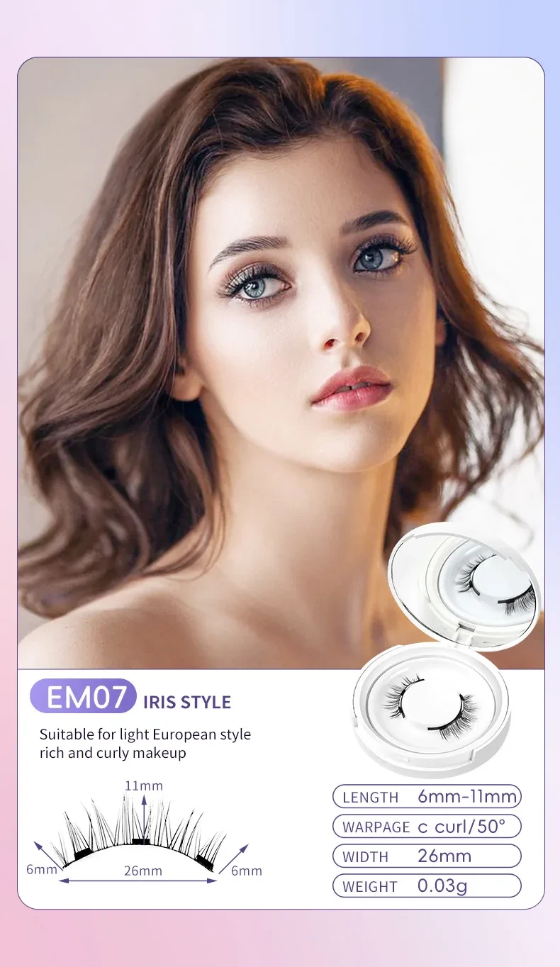 Natural Eyelashes Magnetic Suction False Eyelashes