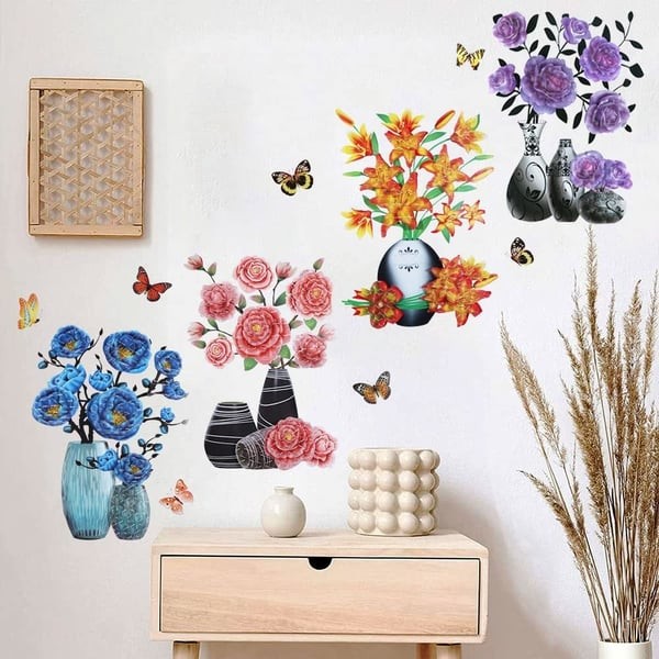 🌸3D Vase Sticker