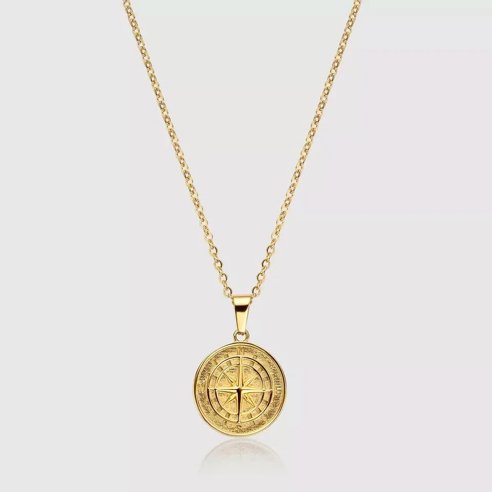 "To My Husband" - Compass Pendant