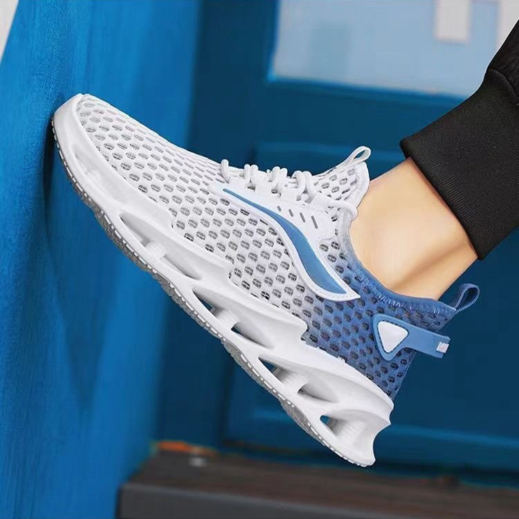 Men's Lace-up Sneakers Hollow-sole Low Top Running Shoes
