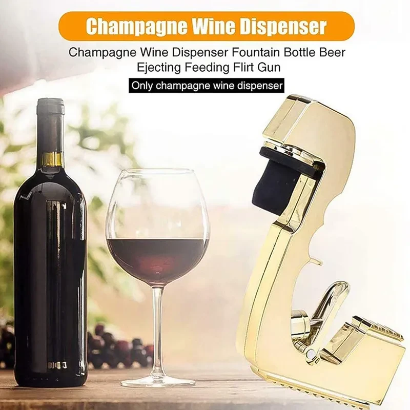 Champagne & Beer Spray Gun - Perfect for Bar Parties, Wine Stopper Dispenser, Game Accessory