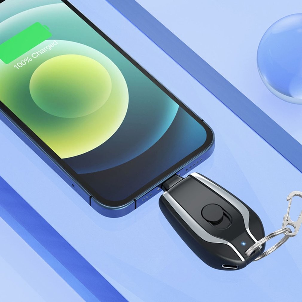 1500mAh Fast-Charge Keychain Power Bank