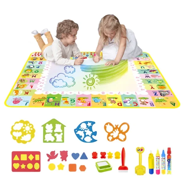 🎁4th Anniversary Sale-70% OFF- Water Doodle Mat Mess Free Learning Toy Mat ,Aqua Infinity Canvas On Cozy Home