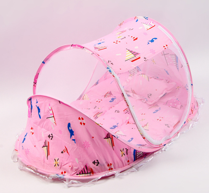 CozyNest 2-in-1 Portable Baby Bed & Pillow Net Set