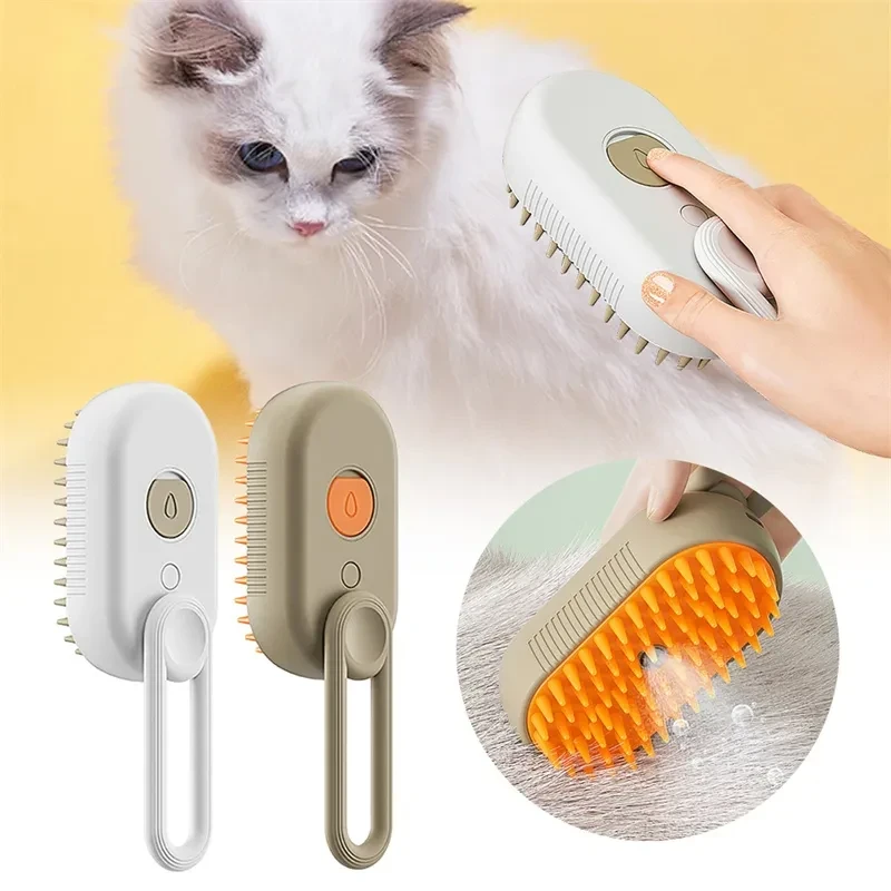 3 In 1 Cat Steam Brush Steamy Dog Brush Electric Spray Cat Hair Brushes For Massage Pet Grooming Comb Hair Removal Combs