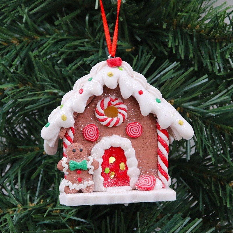 GlowHome LED Luminous Clay Christmas Cottage Ornament