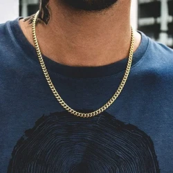 Men's Stainless Steel Cuban Link Chain Necklace -