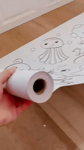 Children's colouring drawing roll sticker