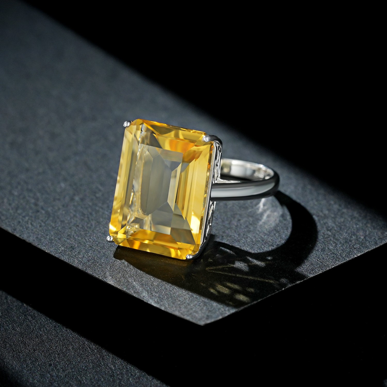Gorgeous Topaz Cut Wedding Bridal Set In Sterling Silver