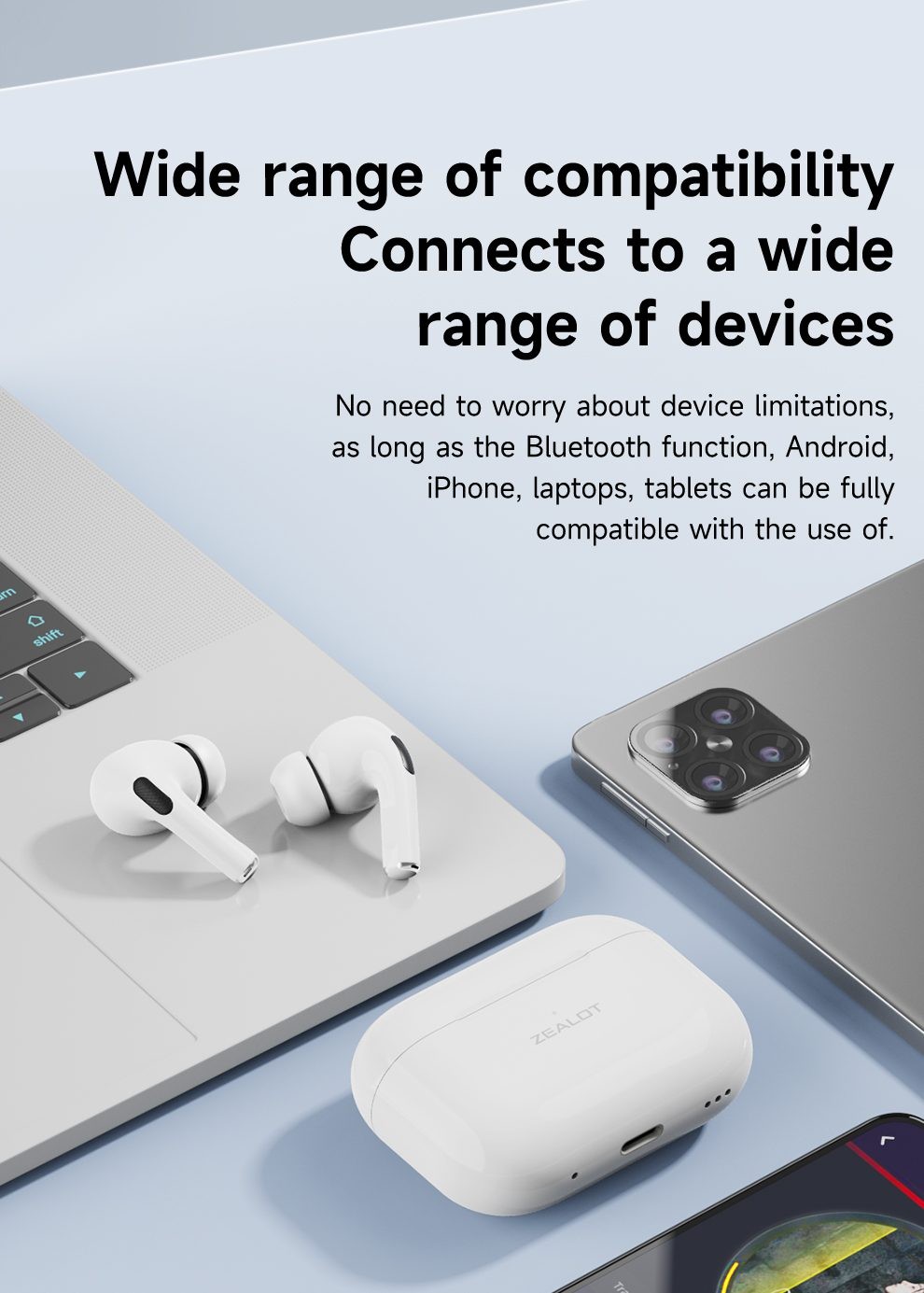 Zealot EarPods Pro: Premium Wireless Earbuds for True Stereo Sound