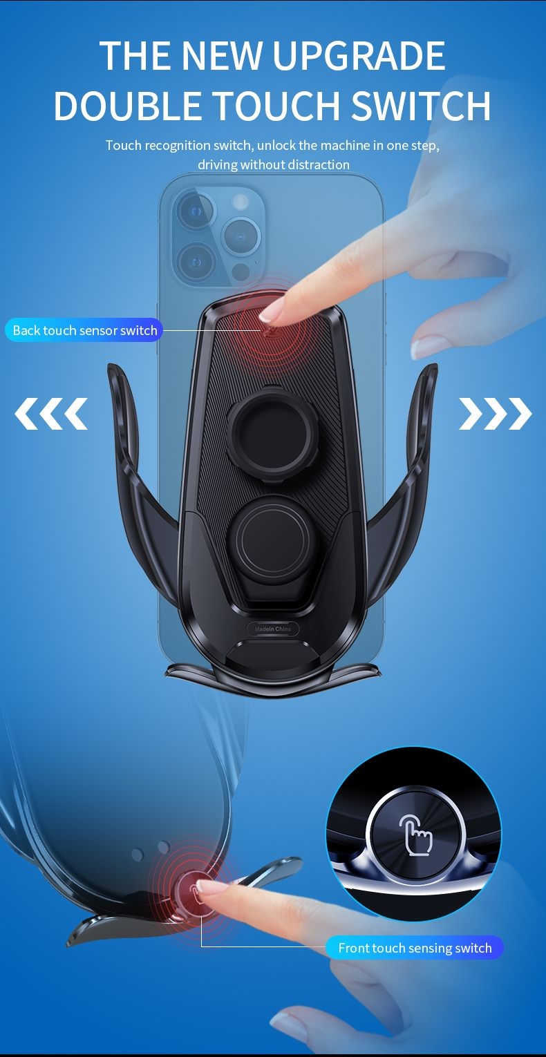 Wireless Car Charger, Fast Charging, Air Vent and Dashboard Holder