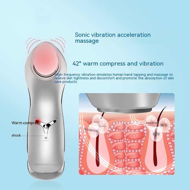 Warm And Cold Skin Rejuvenation Beauty Instrument Sonic Vibration