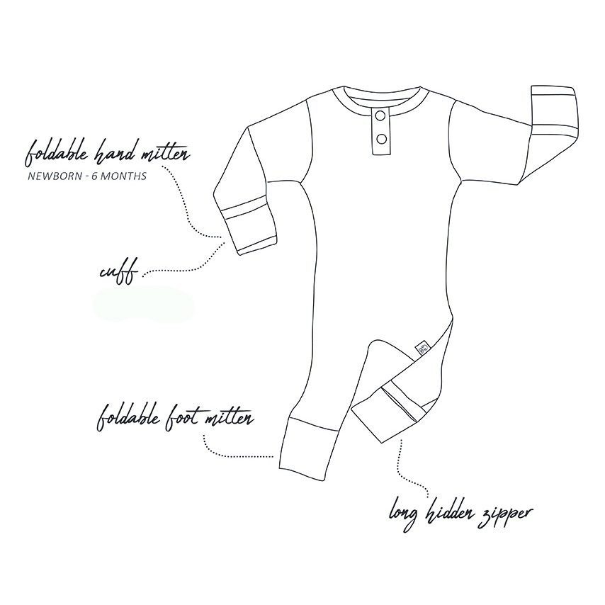 Snuggle Hunny Growsuit | Eucalypt | Newborn