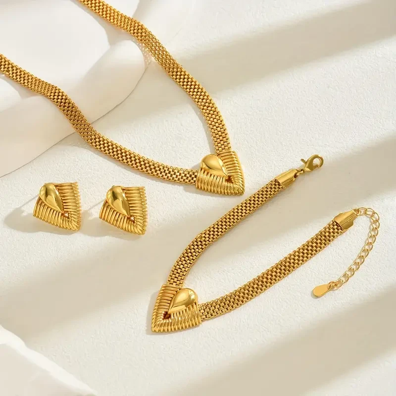 Elegant 3pcs Jewelry Set for Women - V-Shaped