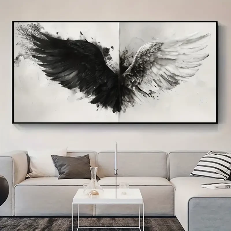 Angel Wings Art Deco Canvas Print