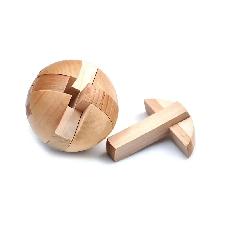 Wooden Magic Ball Puzzle Brain Teaser Toy & Intelligence Game