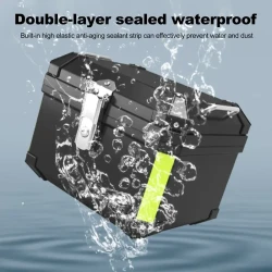 LIXADA 45L Motorcycle Rear Trunk  Waterproof Helmet & Luggage Storage Box