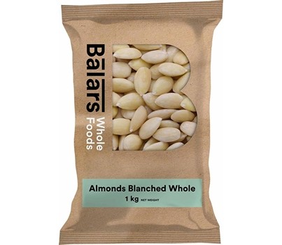 ALMONDS BLANCHED WHOLE 1KG (BALARS)