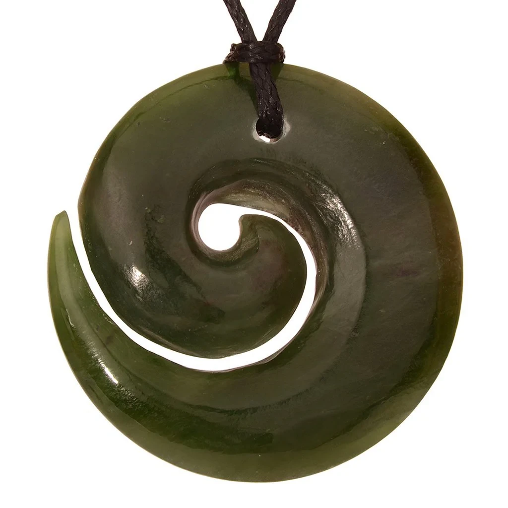 Jade Open Koru Pendant