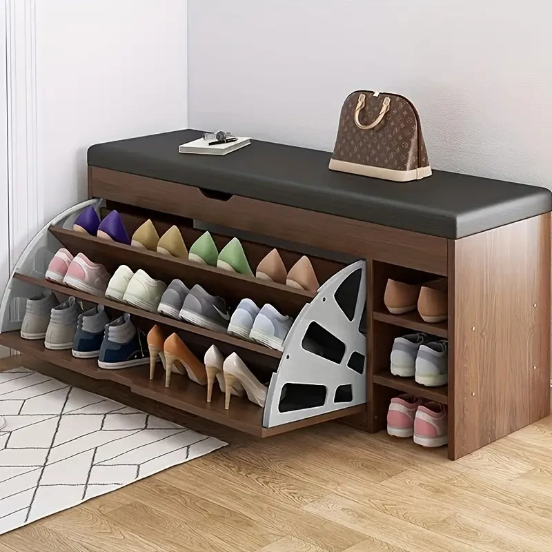 3-Tier Metal Shoe Cabinet Drawer Hinges, Silver, for Home Furniture