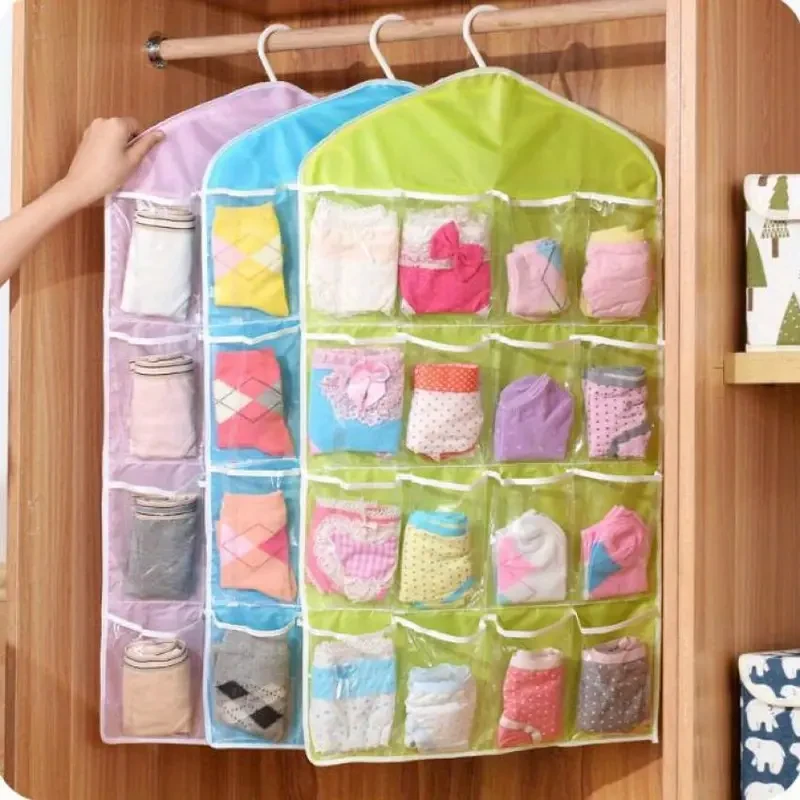 16-Pocket Hanging Bag Storage Organizer Space-Saving Solution
