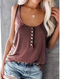 Blouse Solid Color Loose Camisole
