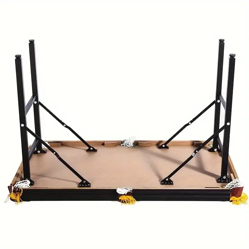 Adjustable Height Mini Pool Table Set Folding Billiards Table with Iron Frame
