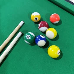 Adjustable Height Mini Pool Table Set  Folding Billiards Table with Iron Frame