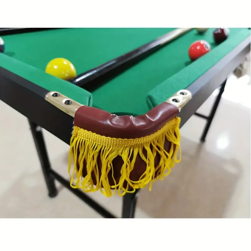 Adjustable Height Mini Pool Table Set Folding Billiards Table with Iron Frame