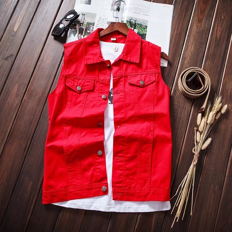 Sleeveless Casual Denim Vest
