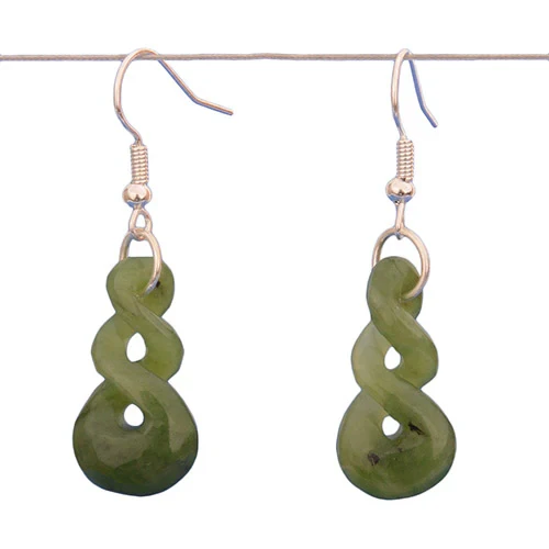 Jade Double Twist Earring