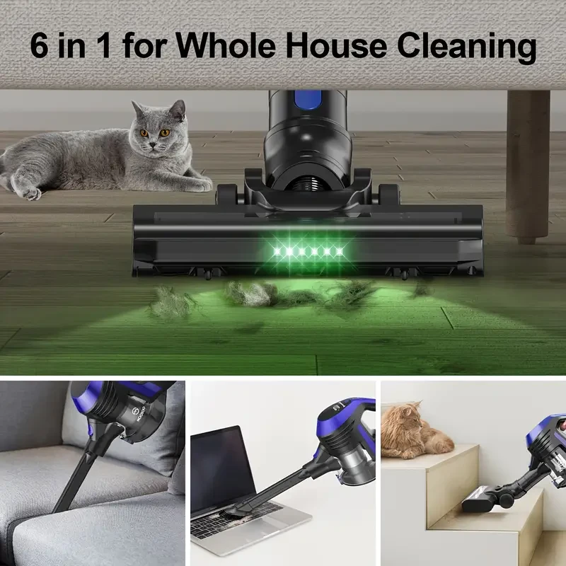Cordless Stick Vacuum Cleaner With 5-Layer Filtration