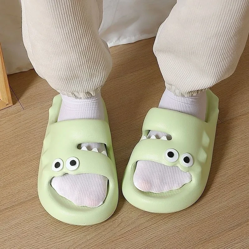 Cute Cartoon Slippers For Women Men Indoor And Outdoor Non-slip Thick Soles Floor Bathroom Slippers Fashion House Shoes