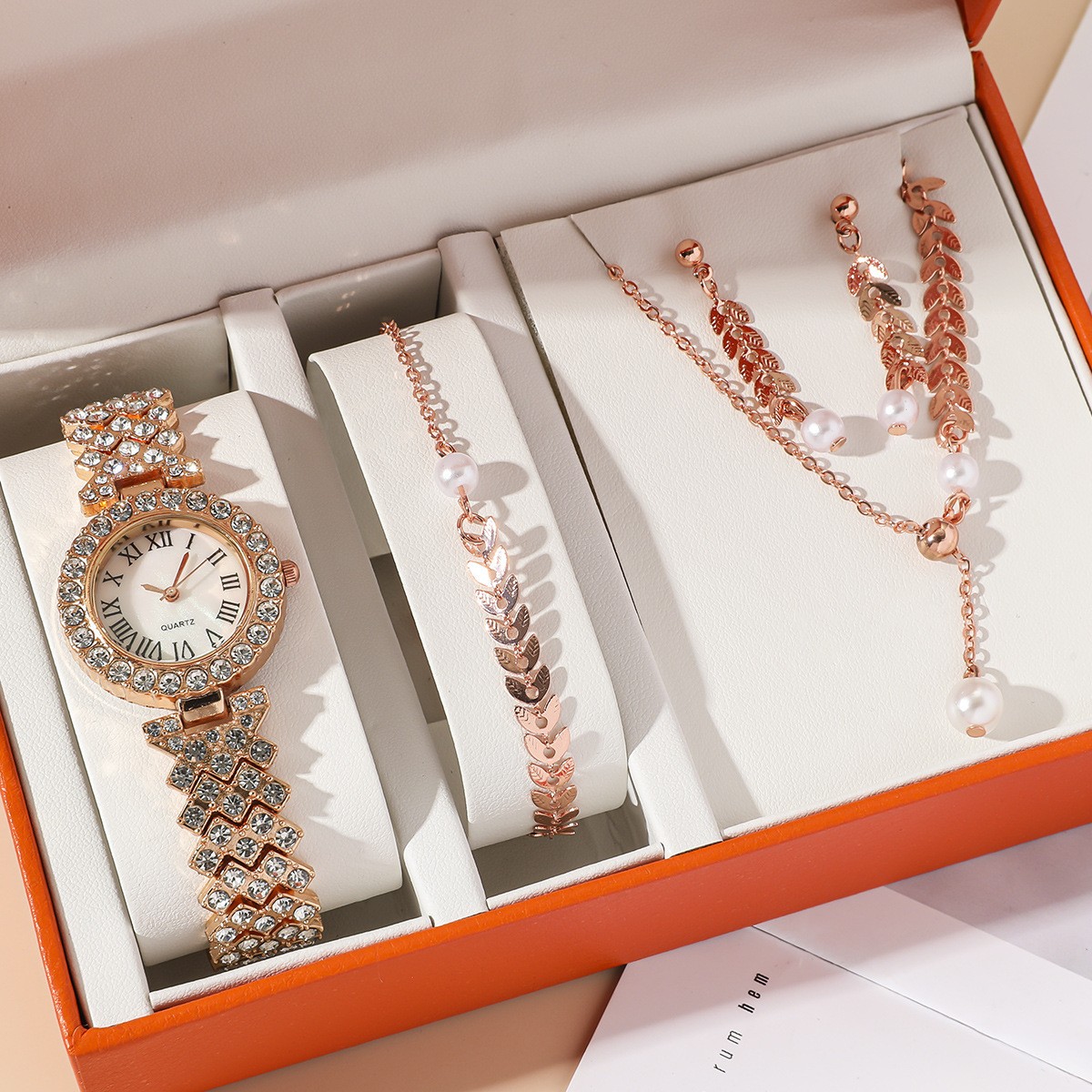 Glamour Radiance Luxury Quartz Watch Set