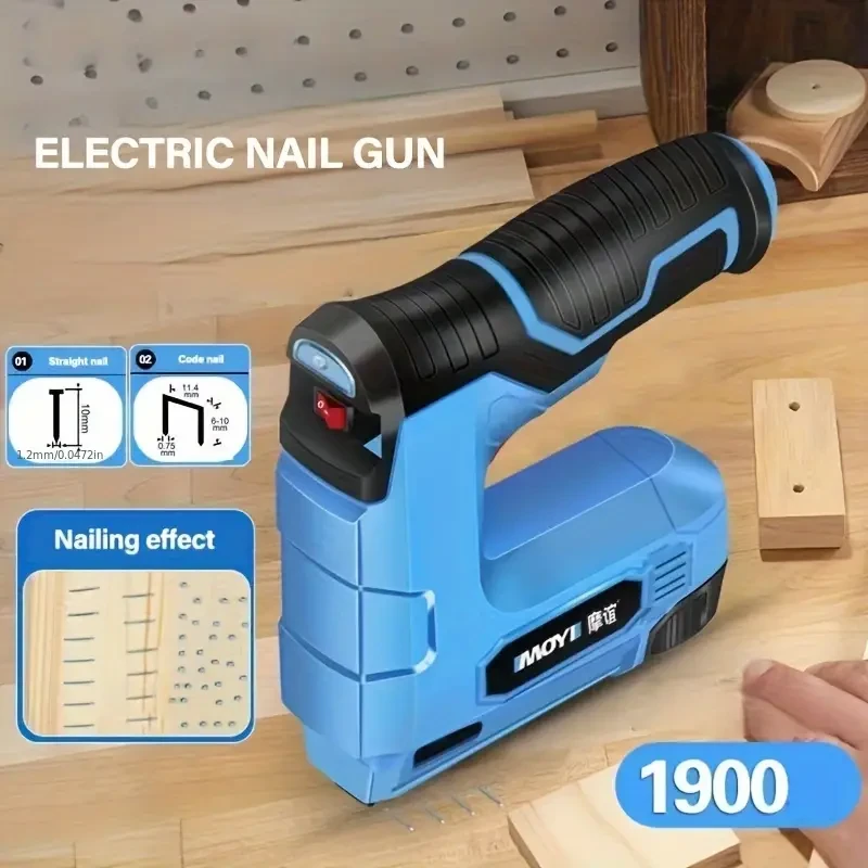 Cordless Electric Staple Gun - 2-in-1 Lithium-ion Electric Stapler & Brad Nailer Kit with USB Charger