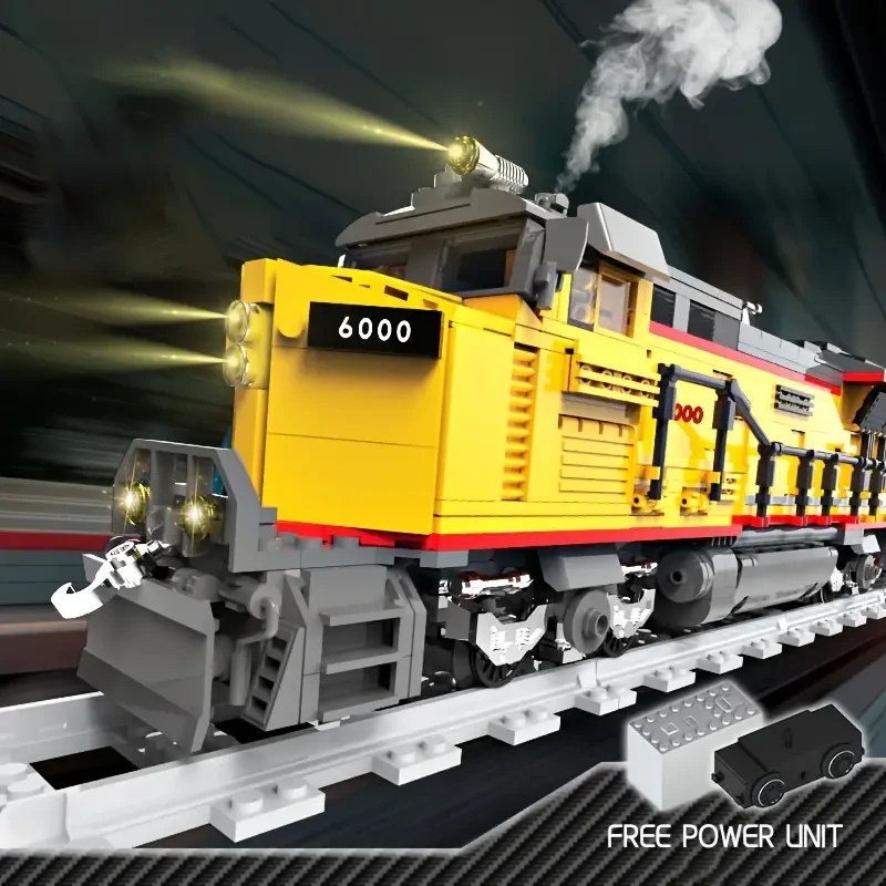 1162pcs Retro Train Building Blocks Set - Movable Model with Durable ABS Construction