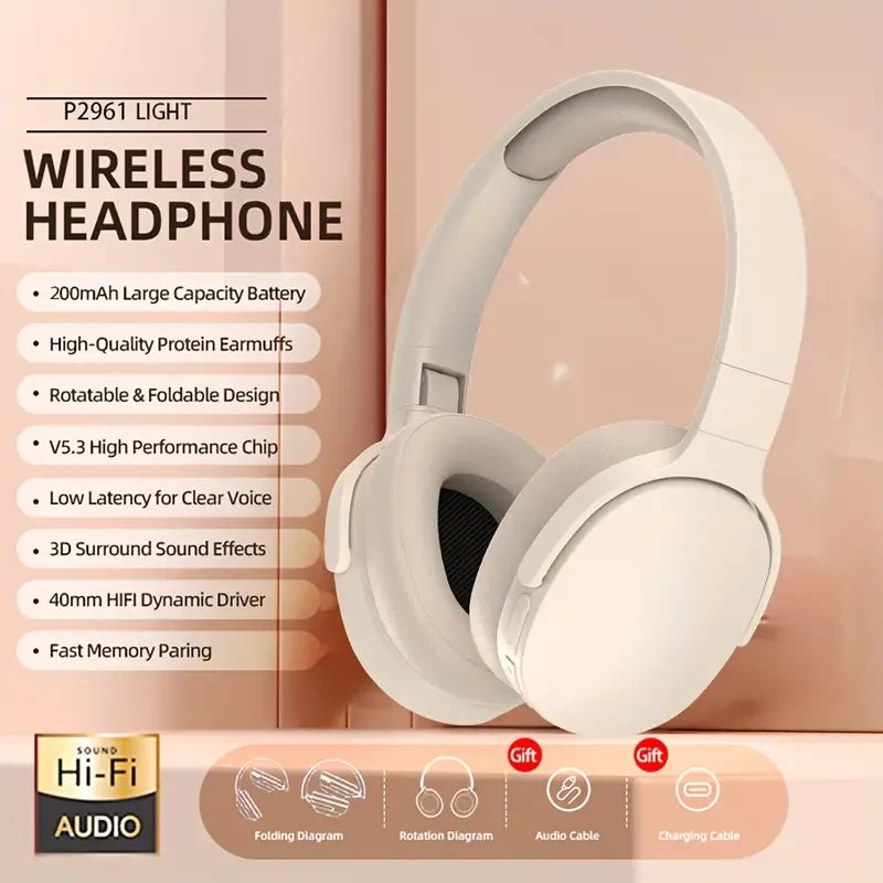 Wireless Headset Headphone Stereo 5.3