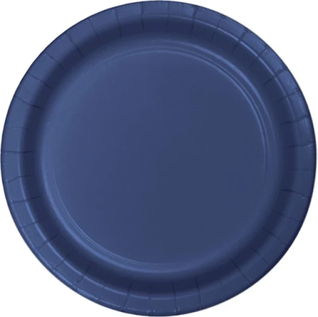 Navy Blue Dinner Plates Paper 23cm - Pack of 24