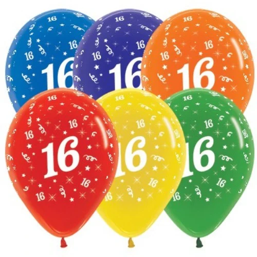 Balloons Age 16 Jewel Crystal Assortment  - Pack of 25