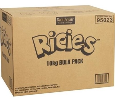 RICE BUBBLES RICIES 10KG (SANITARIUM 95023)