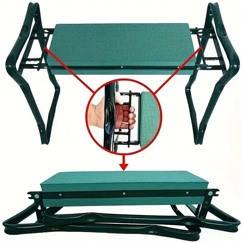 2-in-1 Foldable Garden Kneeler and Seat Bench - Portable Garden Stool for Yard, Lawn, and Pruning